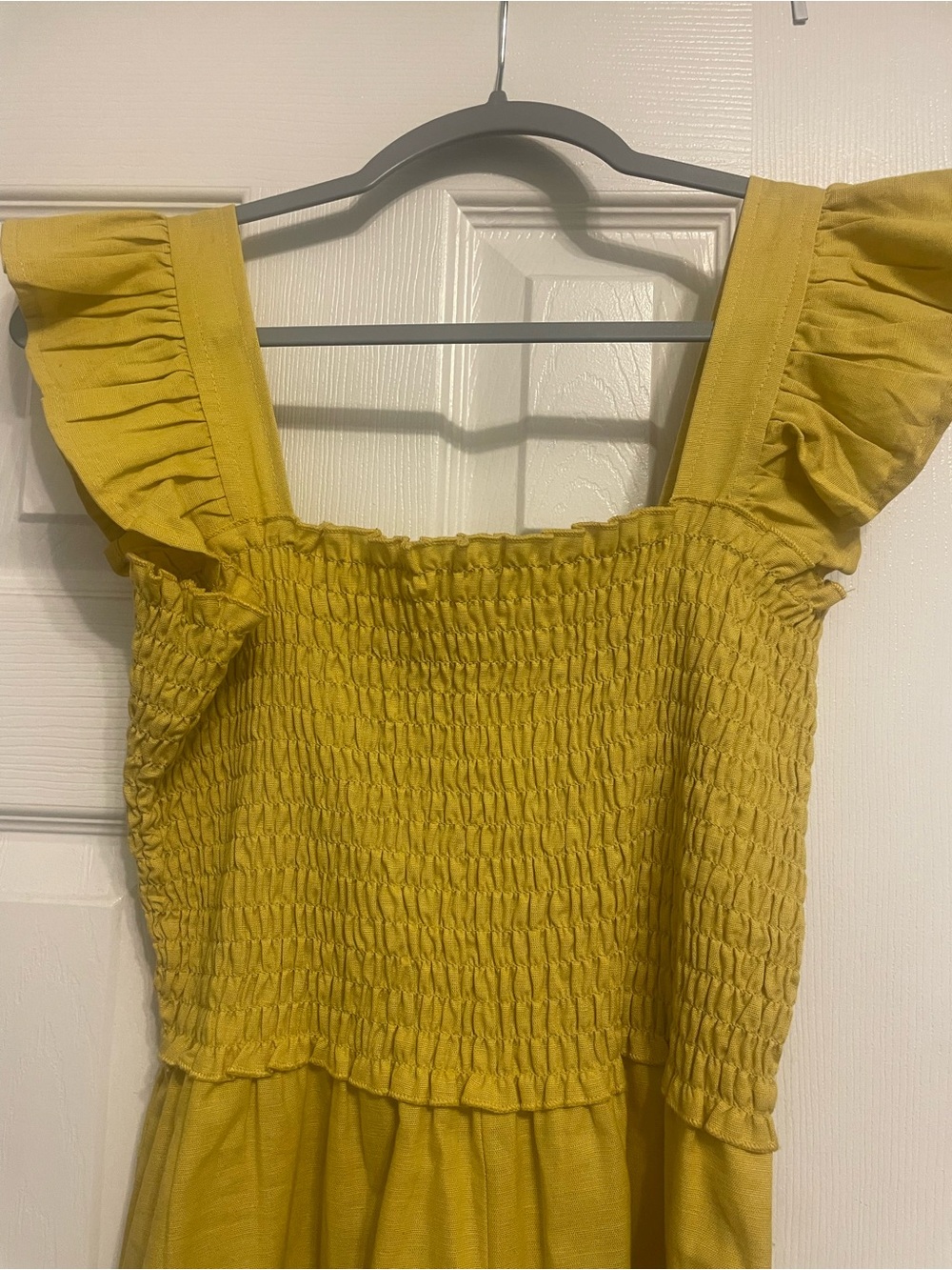 ASOS Yellow Smocked Ruffle-Strap romper - Picture 4 of 4